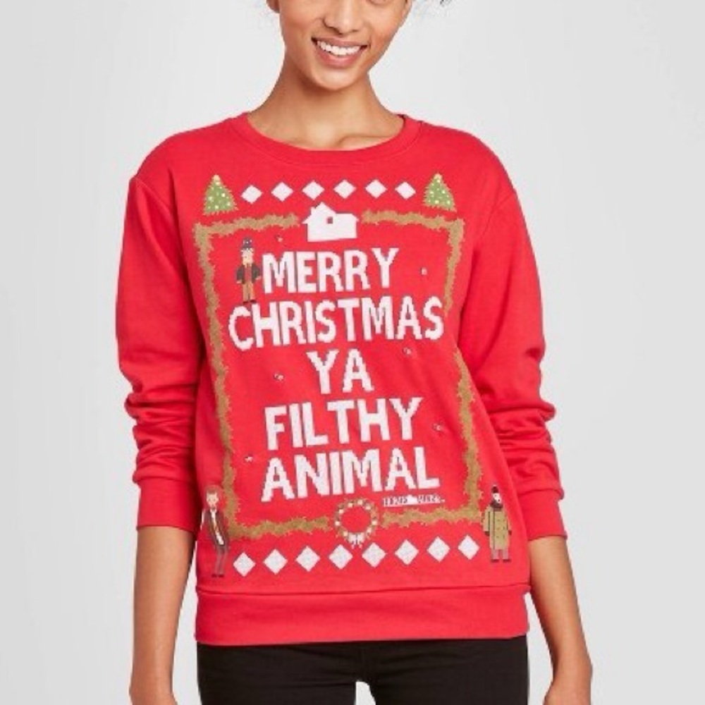 Home Alone Red Christmas Light Up Sweater size XL